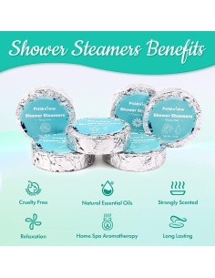 Bombas de Vapor para Ducha Poleview - Aromaterapia 6 Piezas 2