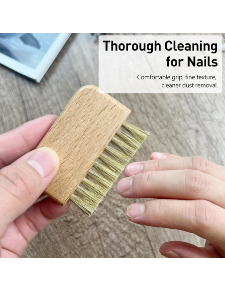 Cepillo de Uñas de Madera Jaasuee Compacto 6.5x6.4cm