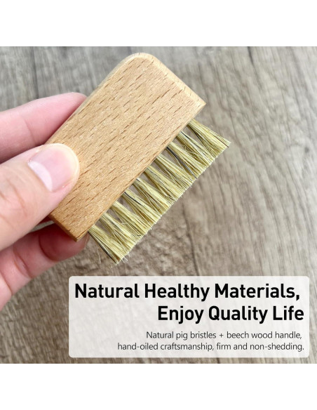 Cepillo de Uñas de Madera Jaasuee Compacto 6.5x6.4cm