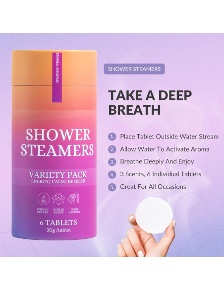 Bolsitas de Vapor para Ducha Debby - Aromaterapia 6 Piezas