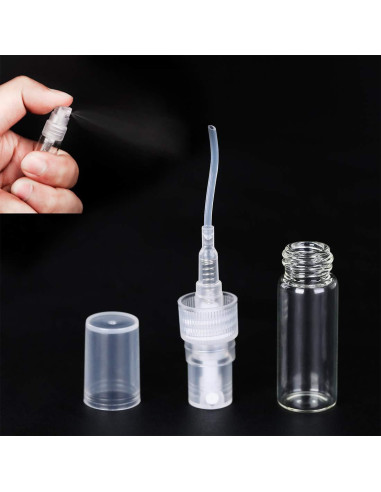 30 Pcs Botellas de Perfume Vacías de Vidrio 3ml Portátiles