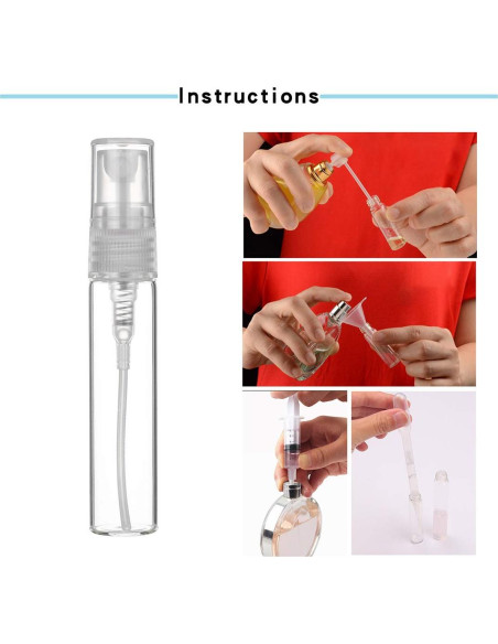 30 Pcs Botellas de Perfume Vacías de Vidrio 3ml Portátiles