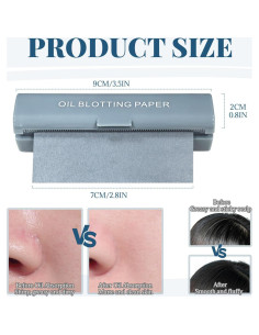 Papel Absorbente de Aceite Facial BOROLA - 100 Hojas para Piel Grasa 2