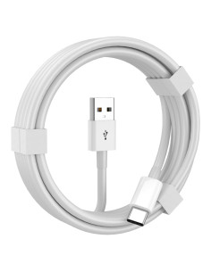 Cable Carplay USB A a USB C FOXSEA 0.91m Blanco para iPhone 16/15