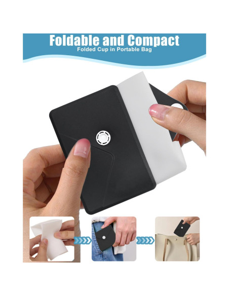 Taza Plegable aeloer 2025 Silicona 250ml Negra Compacta Taza Plegable aeloer 2025 Silicona 250ml Negra Compacta