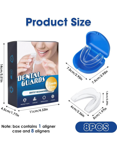 8 Protectores Bucales Moldeables EBQOSK para Bruxismo