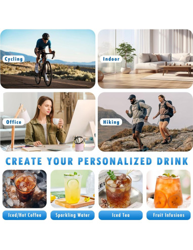 Botella de Agua OneNine 800ml con Infusor a Prueba de Fugas