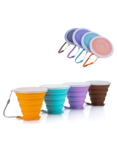 Taza Plegable de Silicona JBER 260 ml 4 Colores para Viaje