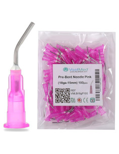 100 Puntas de Irrigación Dental Desechables VASTMED 18G Romana