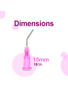 100 Puntas de Irrigación Dental Desechables VASTMED 18G Romana 2