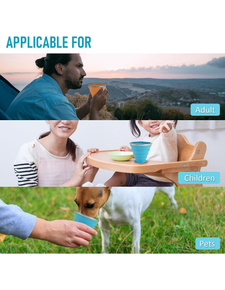 Taza Plegable de Silicona JBER 260 ml 4 Colores para Viaje Taza Plegable de Silicona JBER 260 ml 4 Colores para Viaje