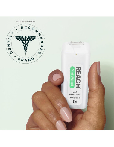 Hilo Dental Cerado REACH Menta 182.88 m Paquete de 6