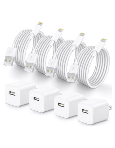 Cargador Lightning Juusmart 4-Pack 6 pies USB MFi para iPhone