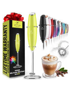 Batidor de Leche Manual Zulay Kitchen 360W Verde Lima