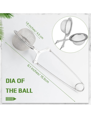 Coladores de Té de Acero Inoxidable Yinder - 72 Piezas 15.5 cm