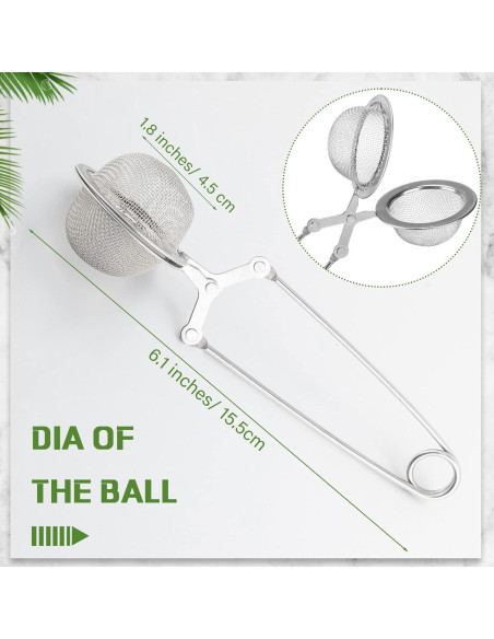 Coladores de Té de Acero Inoxidable Yinder - 72 Piezas 15.5 cm