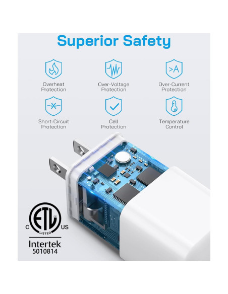 Cargador Lightning Juusmart 4-Pack 6 pies USB MFi para iPhone