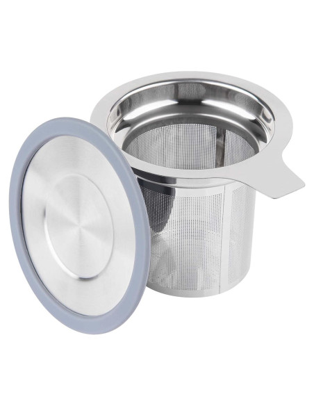 Infusor de Té Vaincre de Acero Inoxidable con Tapa - Malla Fina