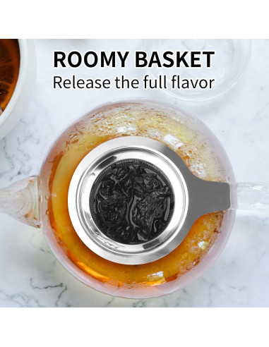 Infusor de Té Vaincre de Acero Inoxidable con Tapa - Malla Fina