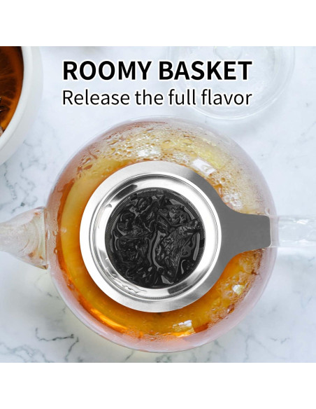 Infusor de Té Vaincre de Acero Inoxidable con Tapa - Malla Fina