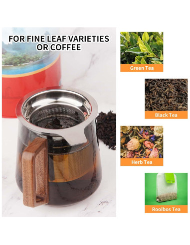 Infusor de Té Vaincre de Acero Inoxidable con Tapa - Malla Fina