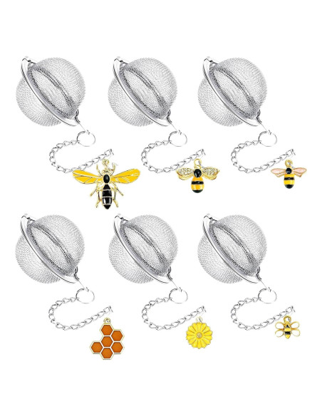 Infusores de Té de Acero Inoxidable YOIYINI 6 Pcs 5.33 cm