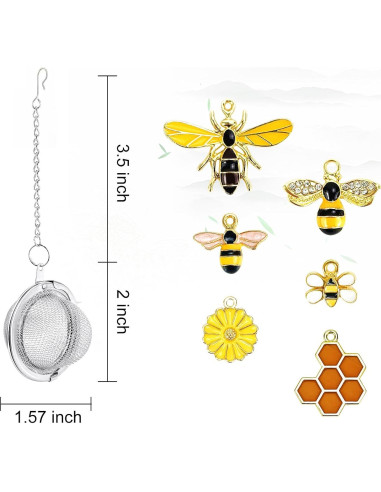 Infusores de Té de Acero Inoxidable YOIYINI 6 Pcs 5.33 cm