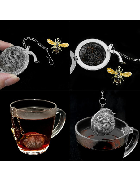 Infusores de Té de Acero Inoxidable YOIYINI 6 Pcs 5.33 cm