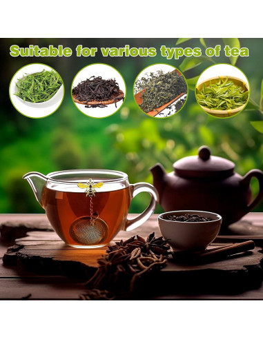 Infusores de Té de Acero Inoxidable YOIYINI 6 Pcs 5.33 cm