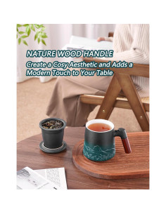 Taza de Té ZENS con Infusor y Tapa Cerámica 500ml 2