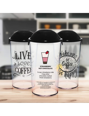 Batidor de Leche Eléctrico Portátil POWERLIX 300ml Acero Inoxidable