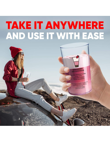 Batidor de Leche Eléctrico Portátil POWERLIX 300ml Acero Inoxidable