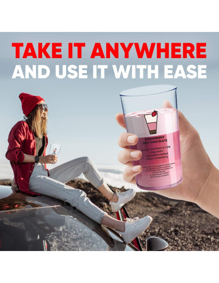 Batidor de Leche Eléctrico Portátil POWERLIX 300ml Acero Inoxidable