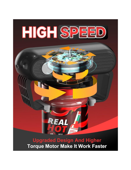 Abrebotellas Eléctrico Ankuwa EJ101 para Tarros - Gris y Negro