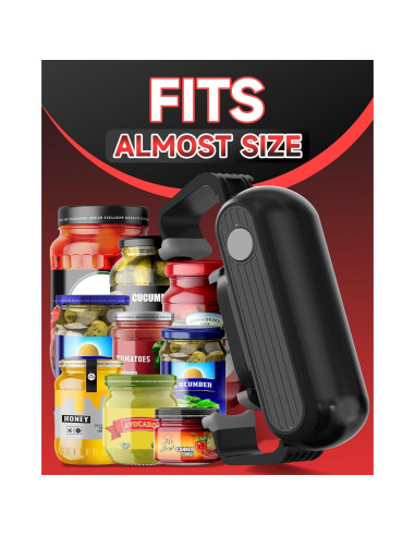 Abrebotellas Eléctrico Ankuwa EJ101 para Tarros - Gris y Negro