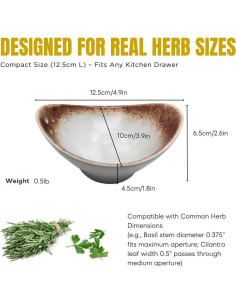 Tazón Deshojador de Hierbas Cerámica Loyipu 11.94cm Crepúsculo 2