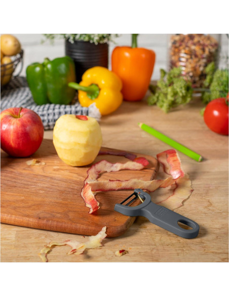 Juego de Peladores Suizos Kuhn Rikon - 2 Piezas, Gris y Blanco