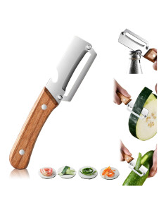 Pelador de Verduras Multifuncional LINBLIF con Mango de Madera