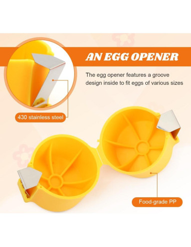 Set 3 Abridores de Cáscara de Huevo y Separador Kakalote