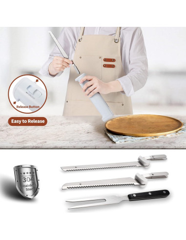 Cuchillo Eléctrico Inalámbrico Cushore S1 50.8 cm Acero Inoxidable