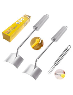 Juego de 3 Peladores de Maíz BCMON Acero Inoxidable 2025