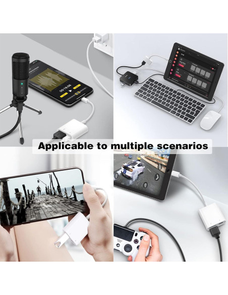 Adaptador de Cámara Lightning a USB Microwoo con Carga