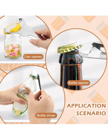 2 Abridores de Tarros de Acero Inoxidable Kazheon 14.5x9cm