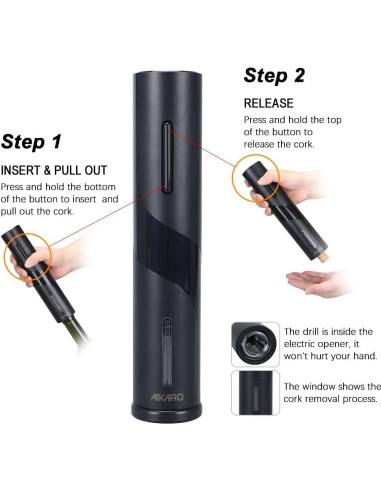 Abridor de Botellas de Vino Eléctrico AIKARO Recargable