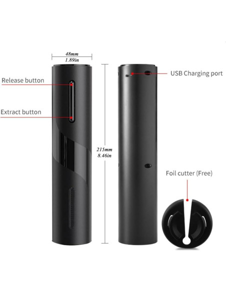 Abridor de Botellas de Vino Eléctrico AIKARO Recargable