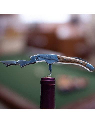 Sacacorchos de Acero Inoxidable Chief Celebrations - Llave de Vino Doble Bisagra