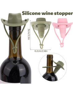 2 Tapones de Botella de Vino Sombrero de Vaquero Penitue 2