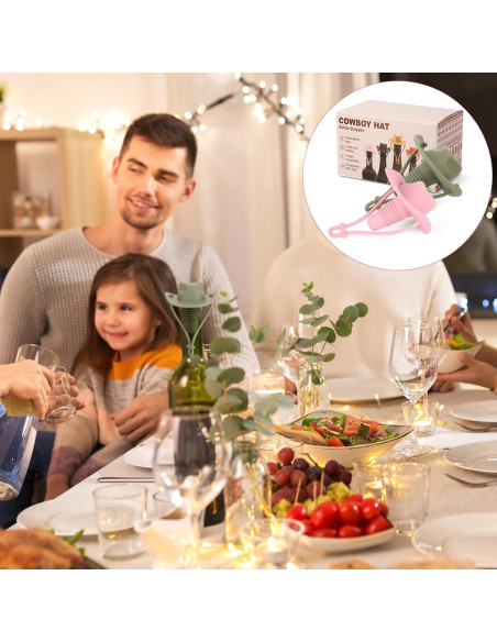 2 Tapones de Botella de Vino Sombrero de Vaquero Penitue
