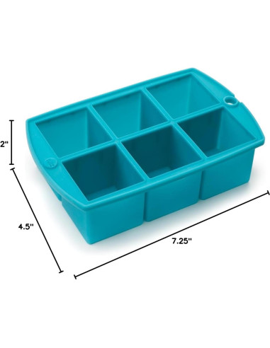 Bandeja de Hielo Mega Fox Run Silicona Verde Azulado