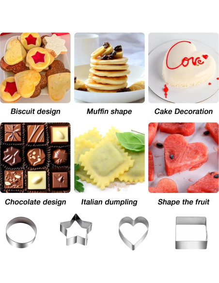 Juego de Cortadores de Galletas PEAKCLOUDS - 30 Piezas de Acero Inoxidable Juego de Cortadores de Galletas PEAKCLOUDS - 30 Piezas de Acero Inoxidable